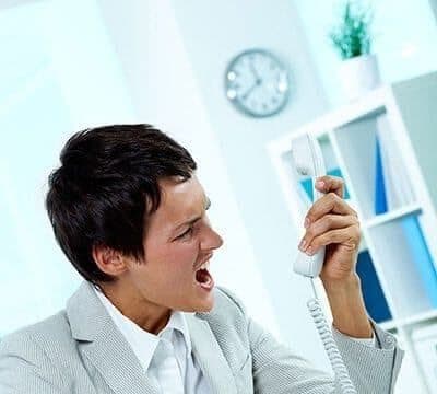 Woman Yelling On The Phone