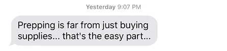 Prepping Is More Than Buying