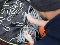 Man Preparing Gear
