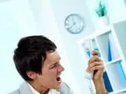 Woman Yelling On The Phone