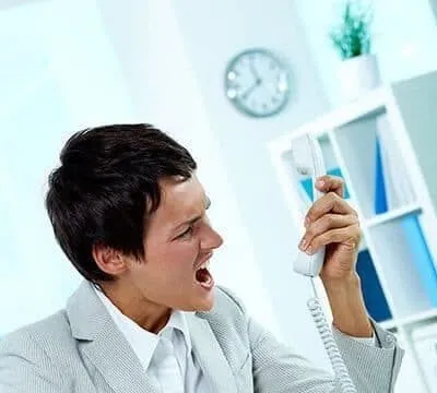 Woman Yelling On The Phone