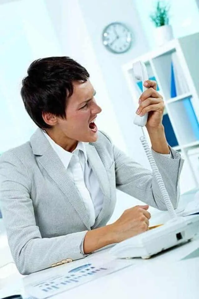 Woman Yelling On The Phone