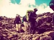 People carrying bug out bags