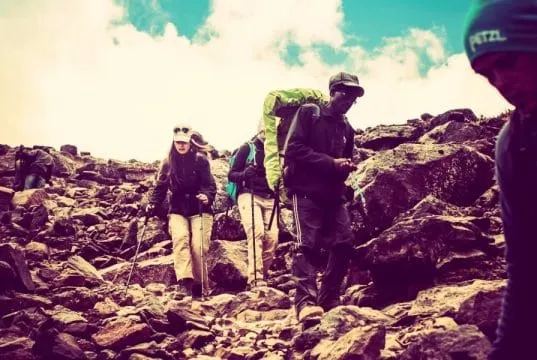 People carrying bug out bags