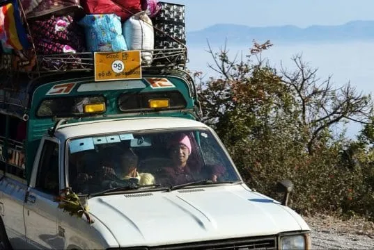 overloaded bug out car