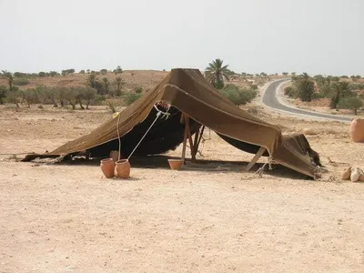 berber tent in the desert