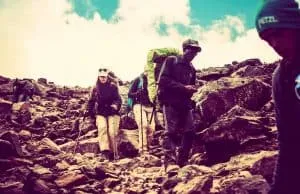 People carrying bug out bags